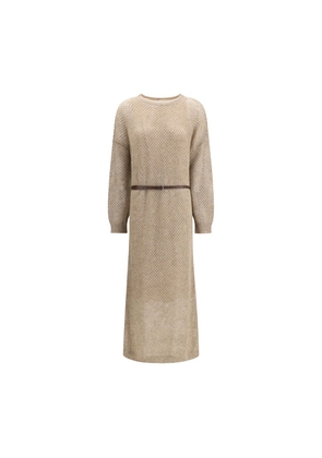 Brunello Cucinelli Beige Mohair Casual Dress - XL