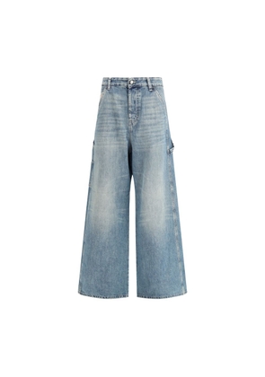 Diesel Blue Cotton Relaxed Fit Jeans - W23