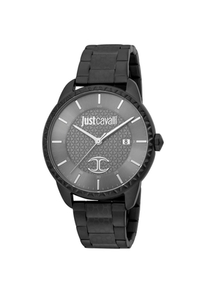 Just Cavalli Black Stainless Steel Dress Watch