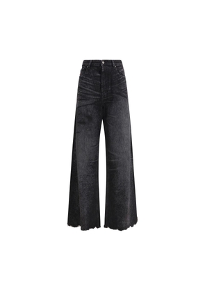 Diesel Black Cotton Relaxed Fit Jeans - 28