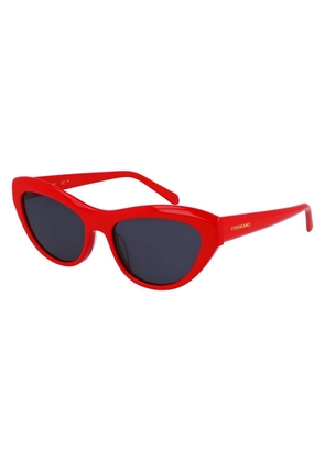 Ferragamo Red Acetate Sunglasses