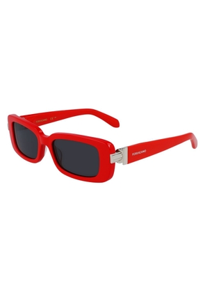Ferragamo Red Acetate Sunglasses