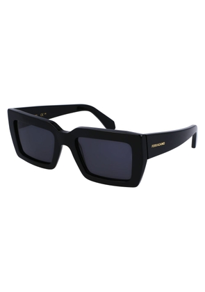 Ferragamo Black Acetate Sunglasses