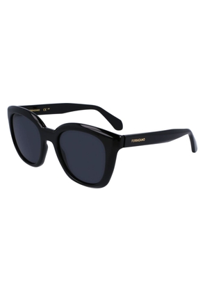 Ferragamo Black Injected Sunglasses
