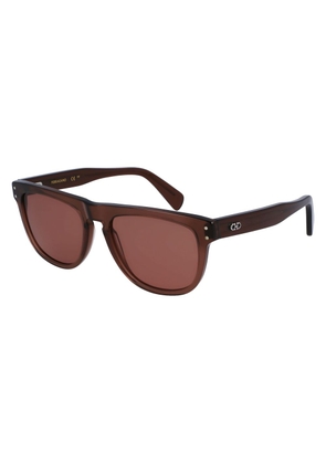 Ferragamo Brown Acetate Sunglasses