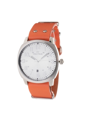 Orange Leather Watch
