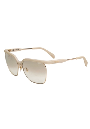 Beige Metal Sunglasses