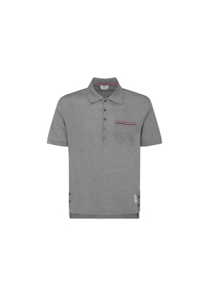 Thom Browne Gray Cotton Polo Shirt - 2
