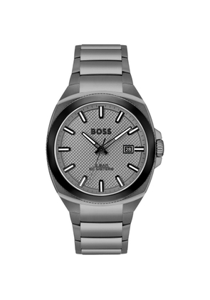 Hugo Boss Gray Stainless Steel Dress Watch