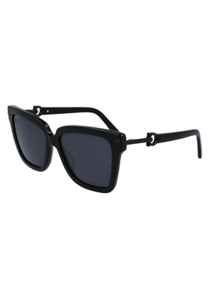Ferragamo Black Acetate Sunglasses