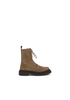 Brunello Cucinelli Suede lace-up Ankle Boots - EU40/US10