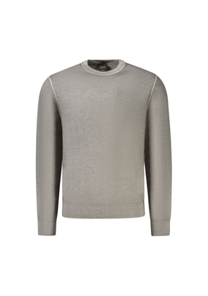 Gray Wool Mens Sweater - XL