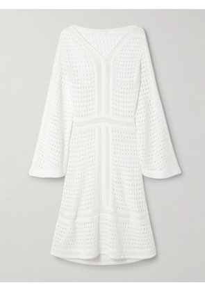 Chloé - Pointelle-knit Organic Cotton Mini Dress - White - x small,small,medium,large,x large