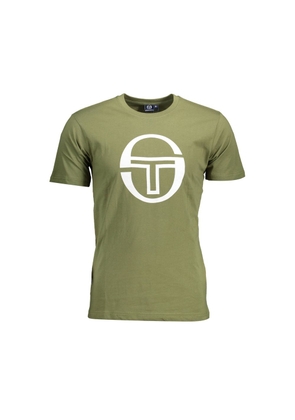 Green Cotton Men T-Shirt - L