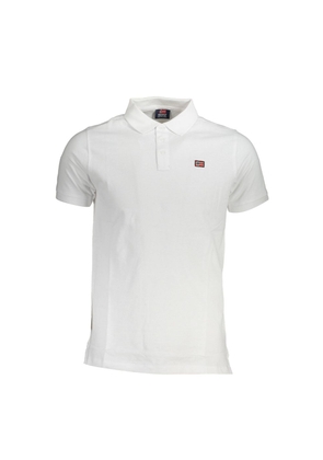 White Cotton Men Polo Shirt - XXL
