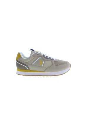 Beige Polyester Men Sneaker - EU44/US11