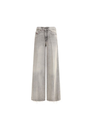 Diesel Gray Cotton Flared Jeans - W25