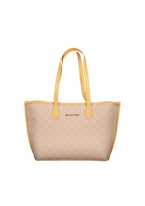 Beige Polyethylene Women Handbag