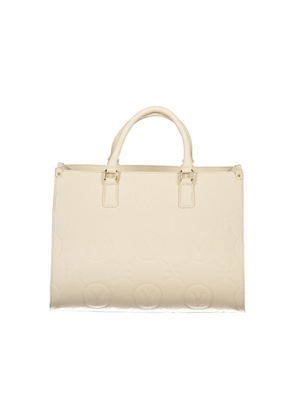Beige Polyethylene Women Handbag