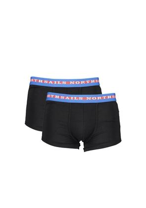 Black Cotton Men Boxer Pair - S