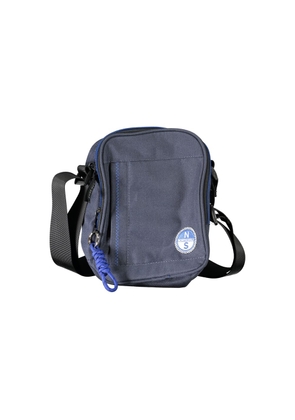 Blue Polyester Men Shoulder Bag
