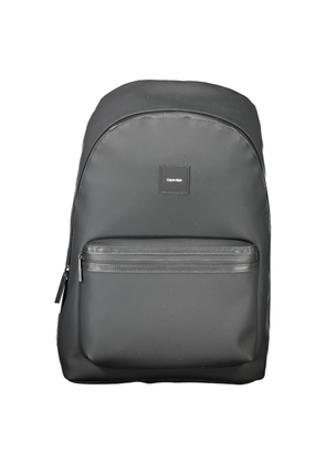 Black Polyester Men Backpack