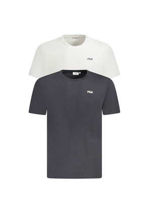 White Cotton Men T-Shirt - S