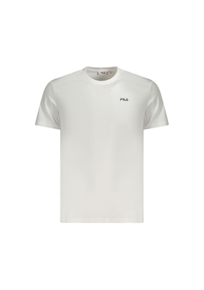 White Cotton Men T-Shirt - S