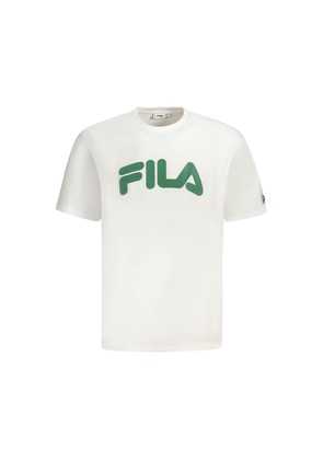 White Cotton Men T-Shirt - S