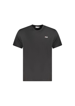 Black Cotton Men T-Shirt - S