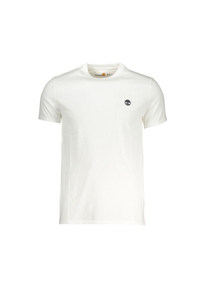 White Cotton Men T-Shirt - S