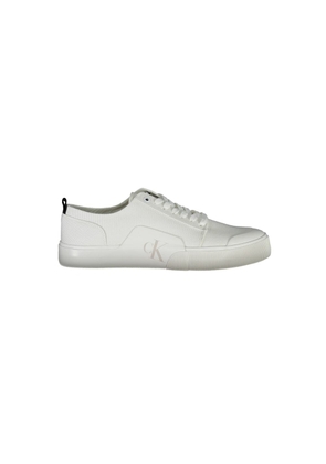 White Cotton Men Sneaker - EU45/US12