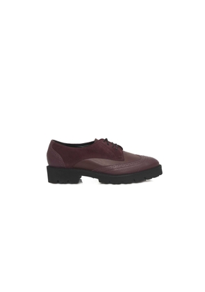 Cerruti 1881 Burgundy Cowhide Women Loafer - EU38/US8