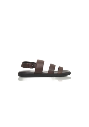 Cerruti 1881 Brown Cowhide Men Sandal - EU40/US7