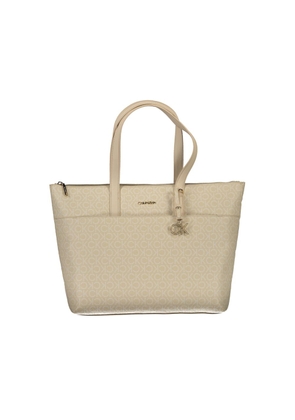 Beige Polyethylene Handbag - M