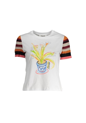 White Cotton Women Top - XL