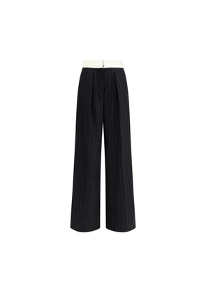 Forte_Forte Sartorial high-waisted pinstripe wool-blend Trousers - I/S