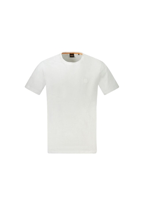 White Cotton Men T-Shirt - M