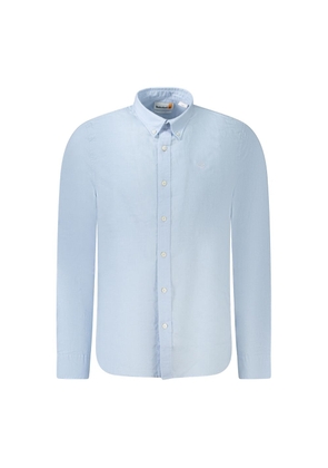 Light Blue Cotton Men Shirt - S