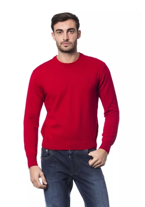 Billionaire Italian Couture Red Merino Wool Sweater - XL