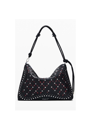 Black Polyethylene Women Handbag