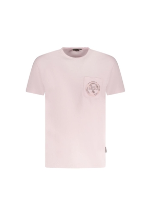 Pink Cotton Men T-Shirt - XL