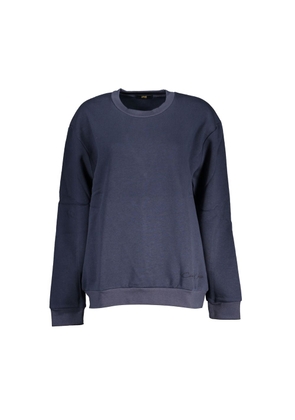 Chic Blue Embroidered Fleece Sweatshirt - M