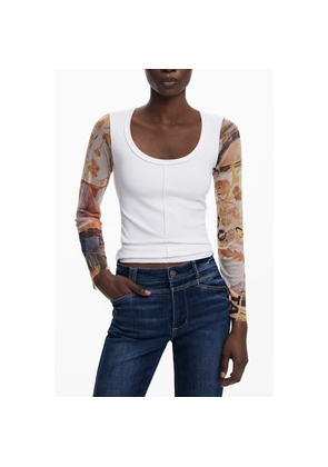 Desigual White Polyester Women Sweater - XS