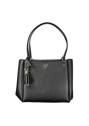 Black Polyethylene Women Handbag