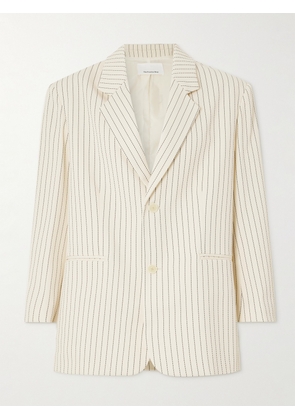 The Frankie Shop - Aiden Pinstriped Twill Blazer - Off-white - x small,small,medium,large,x large