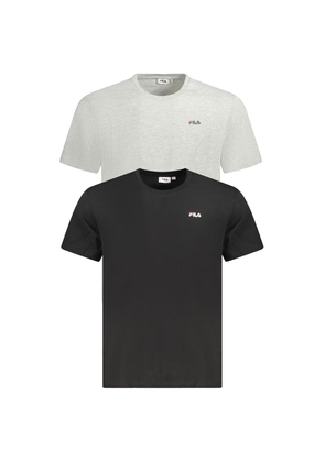 Black Cotton Men T-Shirt - L