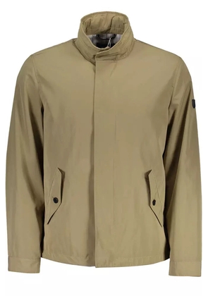 Beige Polyester Men Jacket - S