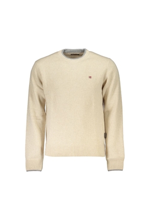 Beige Fabric Men Sweater - XL