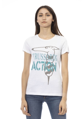 Trussardi Action White Cotton Tops & T-Shirt - S